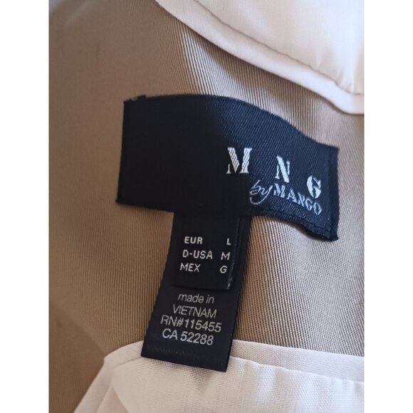 NWT Khaki Cotton Blend Jacket M Blazer Neutral Minimalist Preppy Old Money - Picture 8 of 8